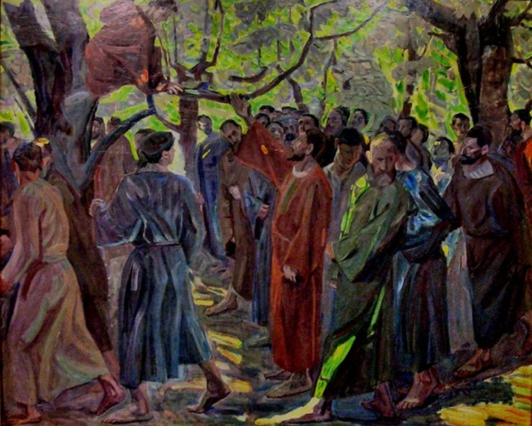 Niels Larsen Stevns: Kristus og Zakæus (1913