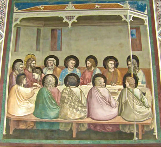 Nadverbillede fra Middelalderen – Giotto, Padova.